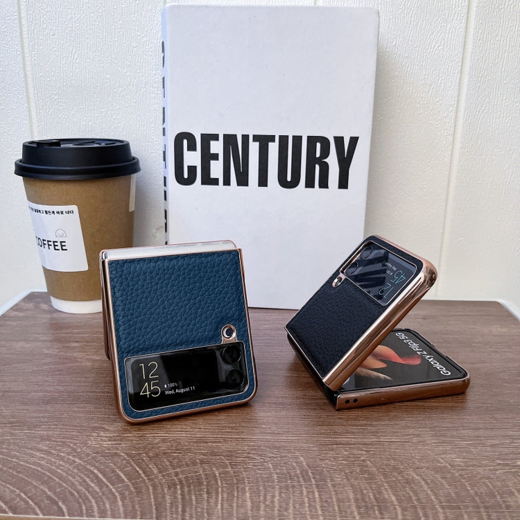 For Samsung Galaxy Z Flip4 Star Series Nano Electroplating PU Phone Case