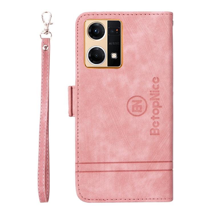 For OPPO Reno7 / F21 Pro BETOPNICE Dual-side Buckle Leather Phone Case