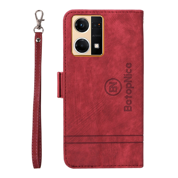 For OPPO Reno7 / F21 Pro BETOPNICE Dual-side Buckle Leather Phone Case
