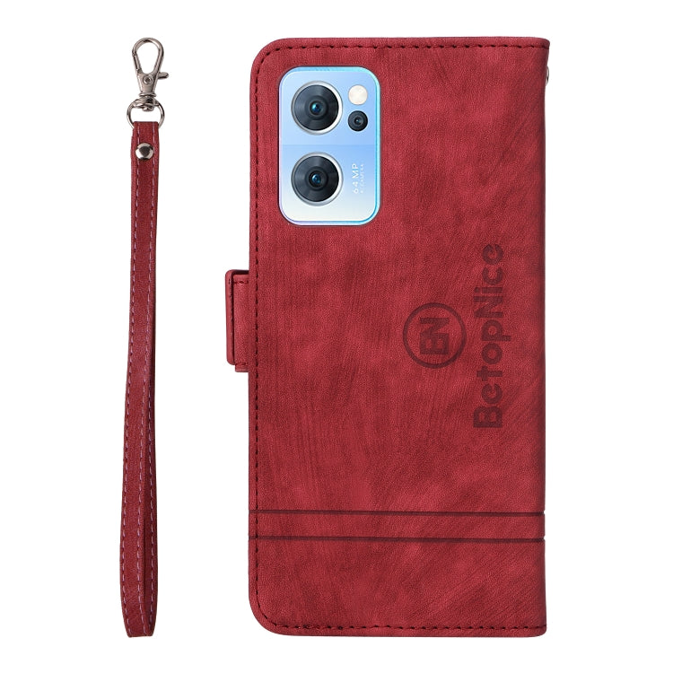 For OPPO Reno 7 5G Global / Find X5 Lite BETOPNICE Dual-side Buckle Leather Phone Case