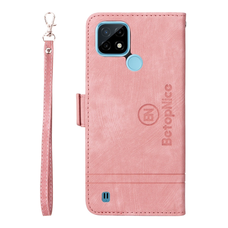 For Realme C21 BETOPNICE Dual-side Buckle Leather Phone Case