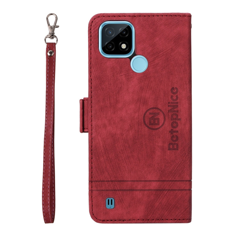 For Realme C21 BETOPNICE Dual-side Buckle Leather Phone Case