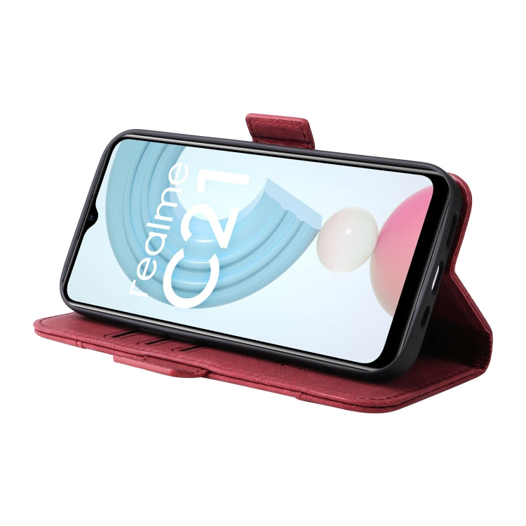 For Realme C21 BETOPNICE Dual-side Buckle Leather Phone Case