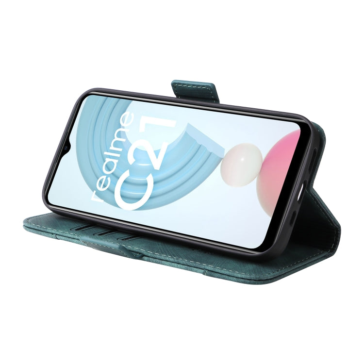 For Realme C21 BETOPNICE Dual-side Buckle Leather Phone Case