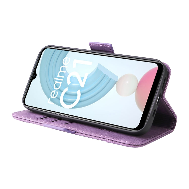 For Realme C21 BETOPNICE Dual-side Buckle Leather Phone Case