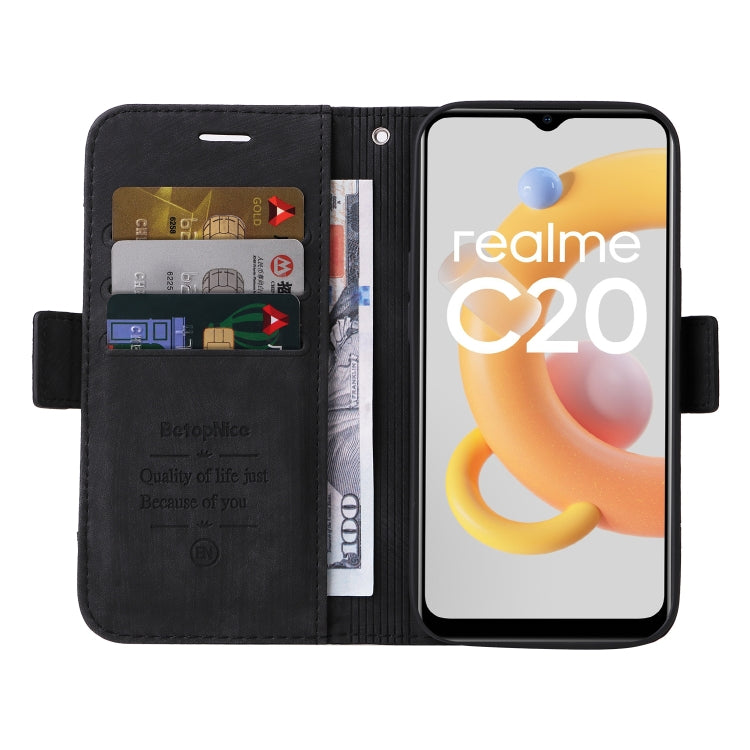 For Realme C20 / C11 2021 BETOPNICE Dual-side Buckle Leather Phone Case