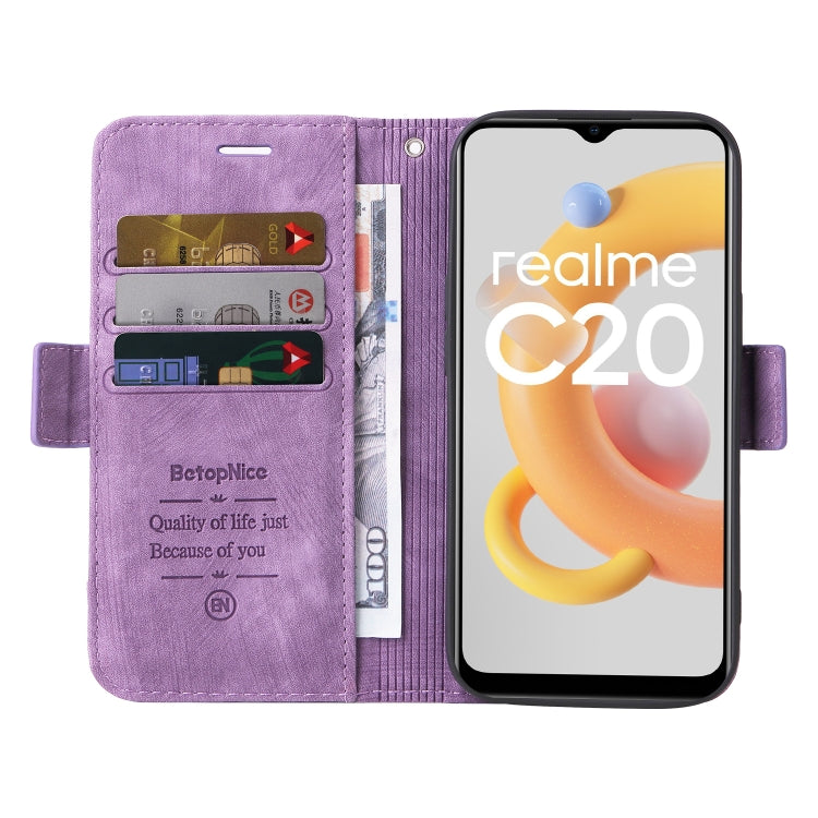 For Realme C20 / C11 2021 BETOPNICE Dual-side Buckle Leather Phone Case