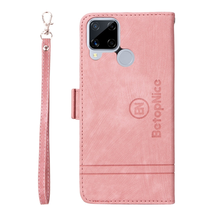 For Realme C15 BETOPNICE Dual-side Buckle Leather Phone Case