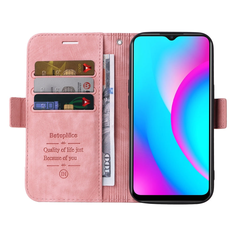 For Realme C15 BETOPNICE Dual-side Buckle Leather Phone Case