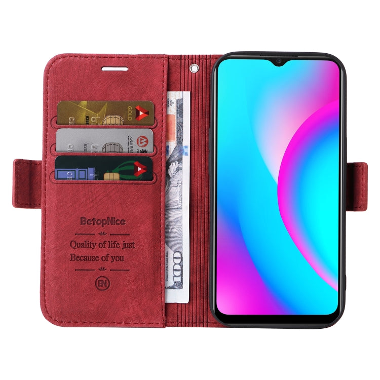 For Realme C15 BETOPNICE Dual-side Buckle Leather Phone Case