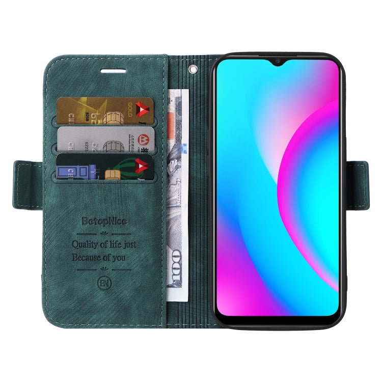 For Realme C15 BETOPNICE Dual-side Buckle Leather Phone Case