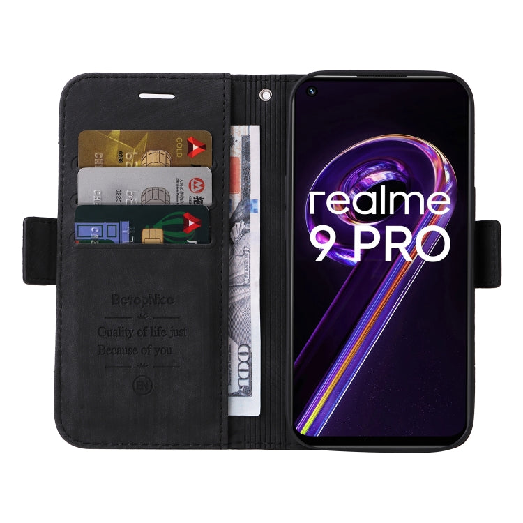 For Realme 9 Pro BETOPNICE Dual-side Buckle Leather Phone Case