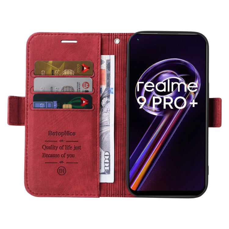 For Realme 9 Pro+ BETOPNICE Dual-side Buckle Leather Phone Case