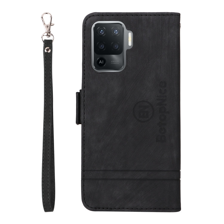 For OPPO A94 4G BETOPNICE Dual-side Buckle Leather Phone Case