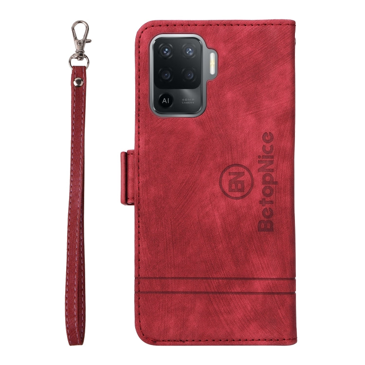 For OPPO A94 4G BETOPNICE Dual-side Buckle Leather Phone Case