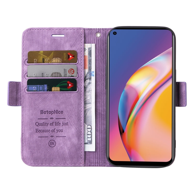 For OPPO A94 4G BETOPNICE Dual-side Buckle Leather Phone Case