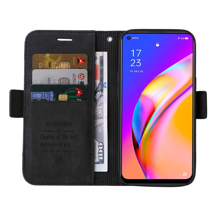 For OPPO A94 5G BETOPNICE Dual-side Buckle Leather Phone Case