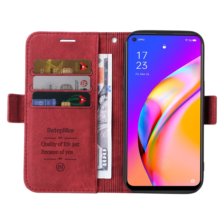For OPPO A94 5G BETOPNICE Dual-side Buckle Leather Phone Case