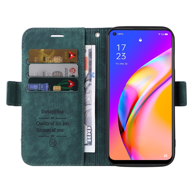 For OPPO A94 5G BETOPNICE Dual-side Buckle Leather Phone Case