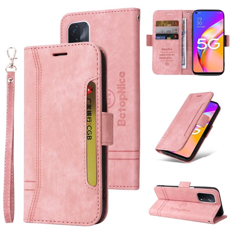 For OPPO A93 5G CN Version BETOPNICE Dual-side Buckle Leather Phone Case