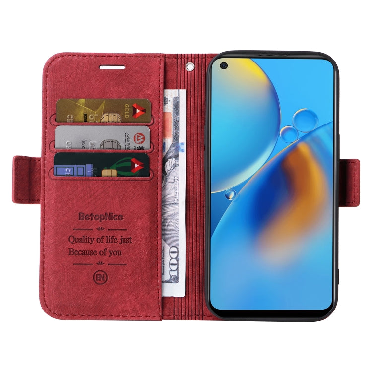 For OPPO A74 4G BETOPNICE Dual-side Buckle Leather Phone Case