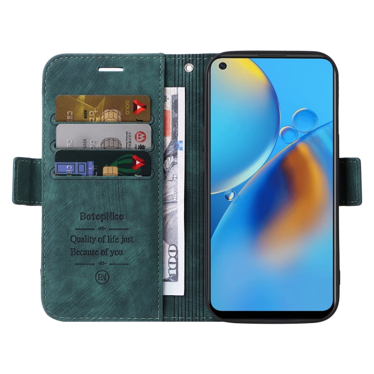 For OPPO A74 4G BETOPNICE Dual-side Buckle Leather Phone Case