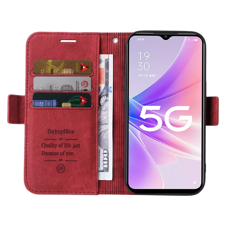 For OPPO A57 5G BETOPNICE Dual-side Buckle Leather Phone Case