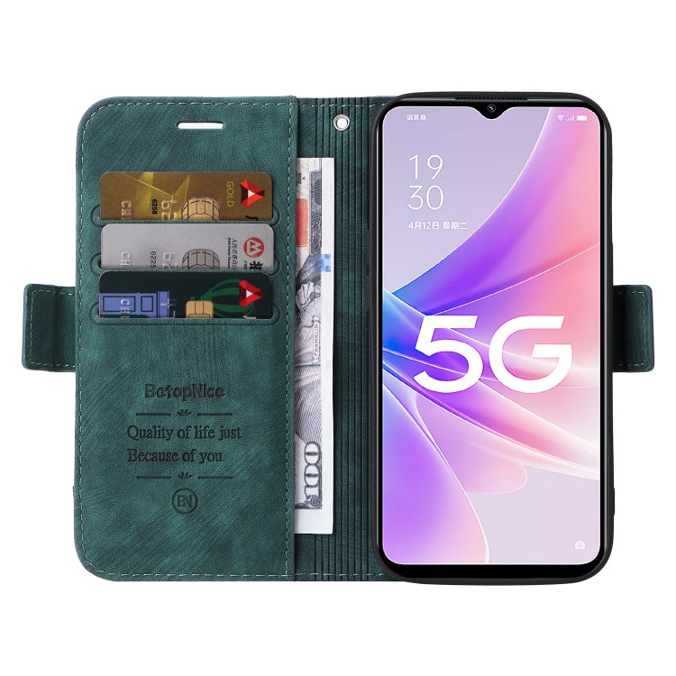 For OPPO A57 5G BETOPNICE Dual-side Buckle Leather Phone Case