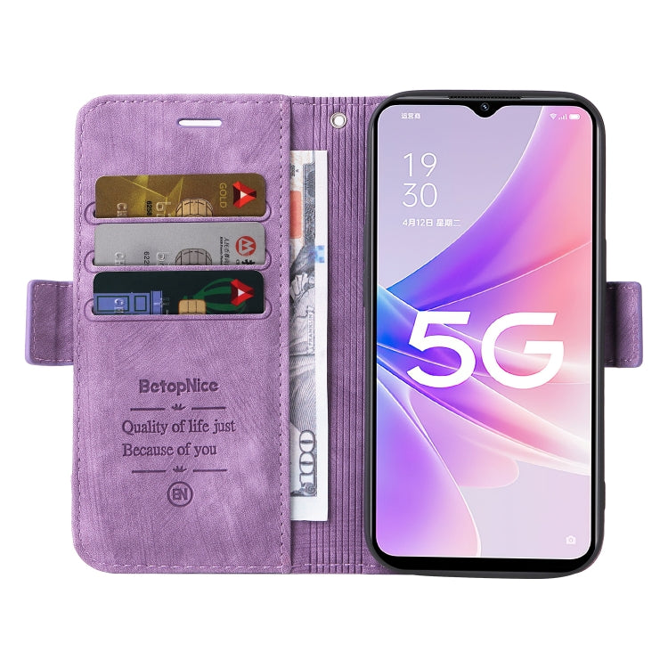 For OPPO A57 5G BETOPNICE Dual-side Buckle Leather Phone Case