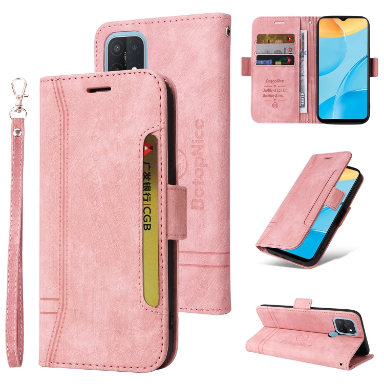 For OPPO A15 BETOPNICE Dual-side Buckle Leather Phone Case