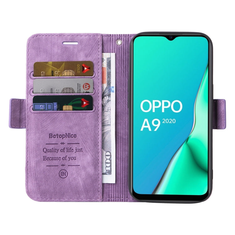For OPPO A9 2020 BETOPNICE Dual-side Buckle Leather Phone Case