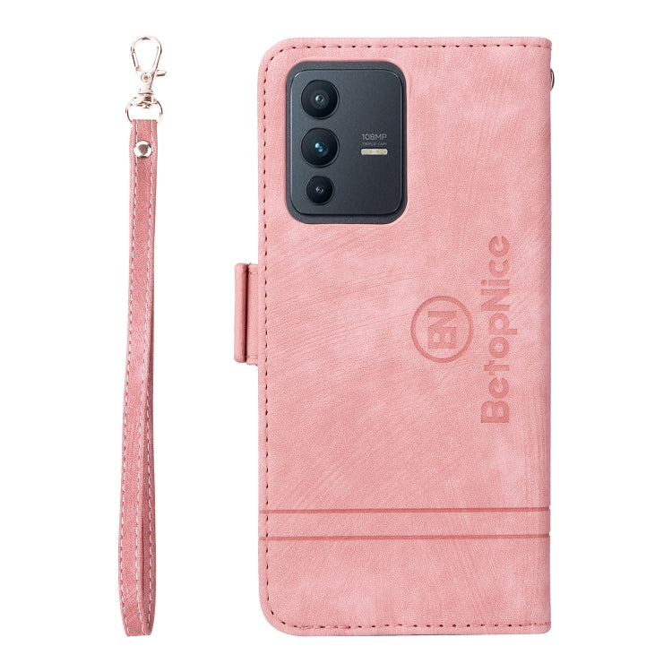 For vivo S12 BETOPNICE Dual-side Buckle Leather Phone Case