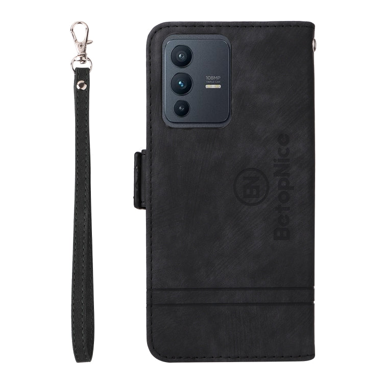 For vivo S12 BETOPNICE Dual-side Buckle Leather Phone Case
