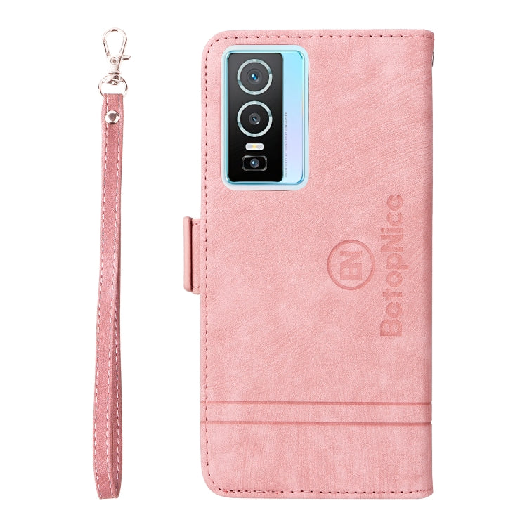 For vivo Y76 5G BETOPNICE Dual-side Buckle Leather Phone Case