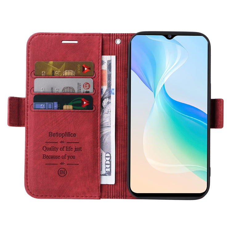 For vivo Y76 5G BETOPNICE Dual-side Buckle Leather Phone Case