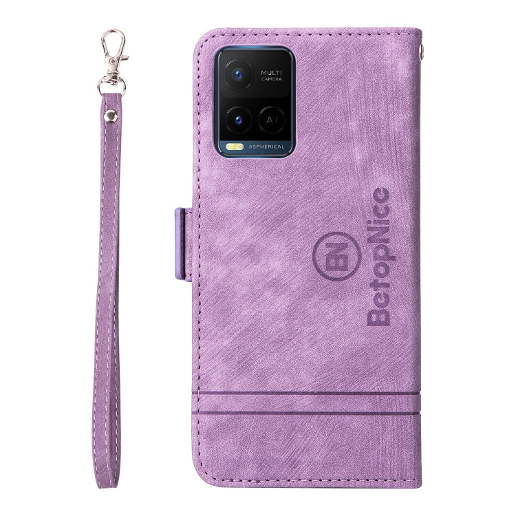 For vivo Y21 2021 BETOPNICE Dual-side Buckle Leather Phone Case