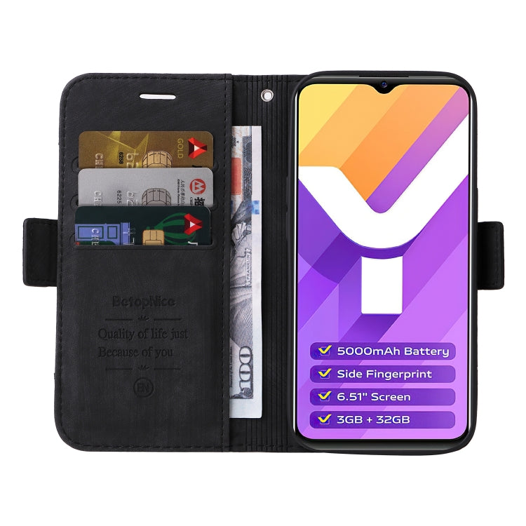 For vivo Y15a Global BETOPNICE Dual-side Buckle Leather Phone Case