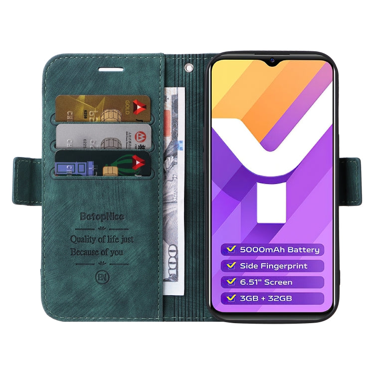 For vivo Y15a Global BETOPNICE Dual-side Buckle Leather Phone Case