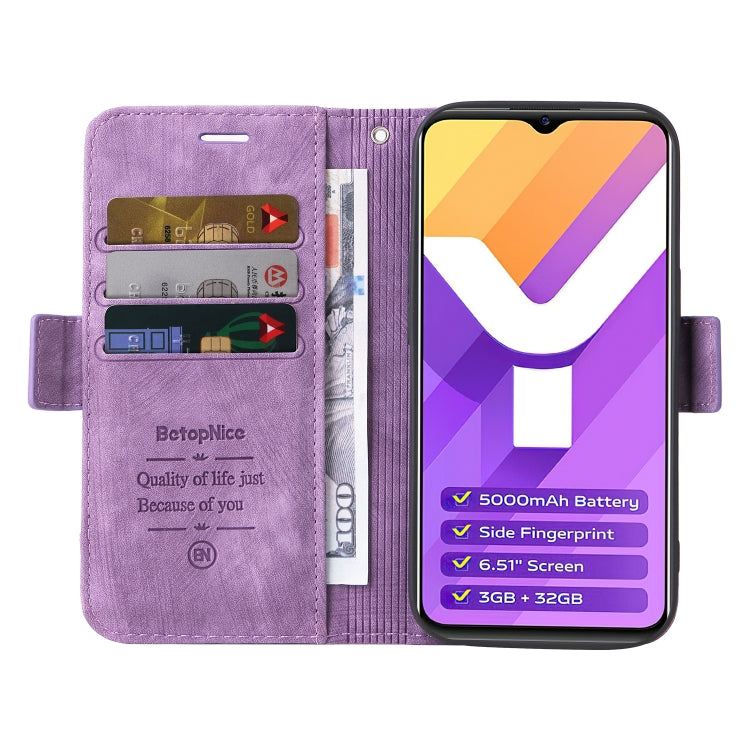 For vivo Y15a Global BETOPNICE Dual-side Buckle Leather Phone Case