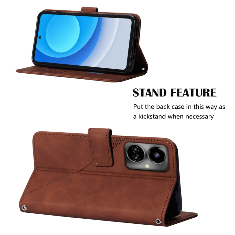 For Tecno Camon 19 Crossbody 3D Embossed Flip Leather Phone Case
