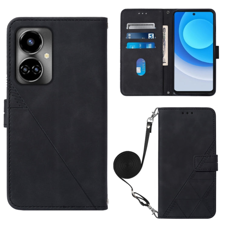 For Tecno Camon 19 Crossbody 3D Embossed Flip Leather Phone Case