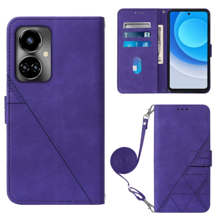 For Tecno Camon 19 Crossbody 3D Embossed Flip Leather Phone Case