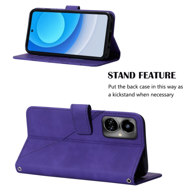 For Tecno Camon 19 Crossbody 3D Embossed Flip Leather Phone Case