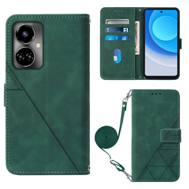 For Tecno Camon 19 Crossbody 3D Embossed Flip Leather Phone Case