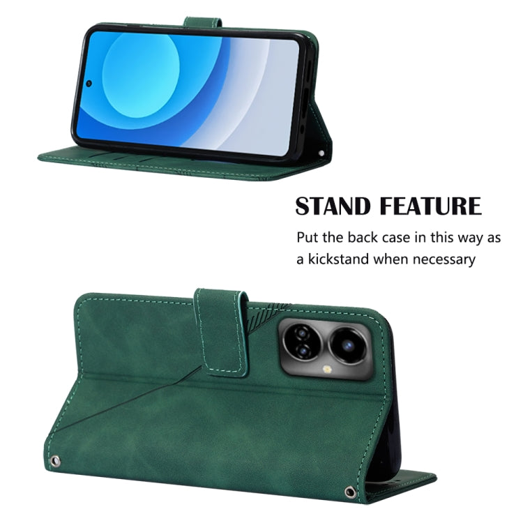 For Tecno Camon 19 Crossbody 3D Embossed Flip Leather Phone Case