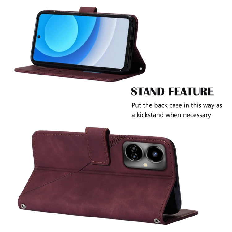 For Tecno Camon 19 Crossbody 3D Embossed Flip Leather Phone Case