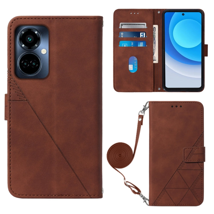 For Tecno Camon 19 Pro 5G Crossbody 3D Embossed Flip Leather Phone Case