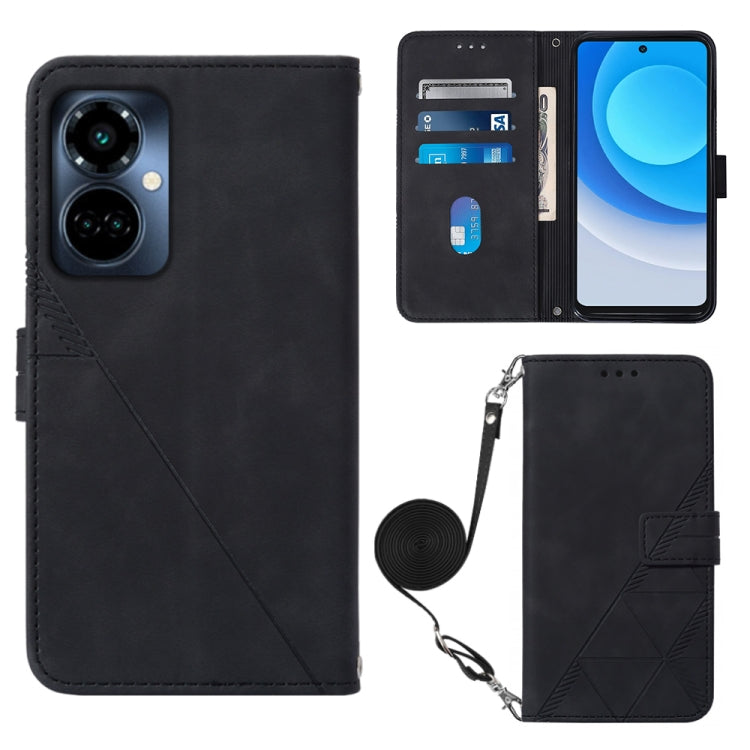 For Tecno Camon 19 Pro 5G Crossbody 3D Embossed Flip Leather Phone Case
