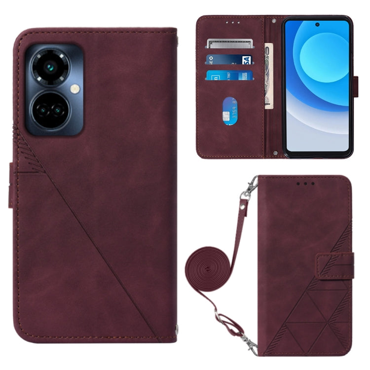 For Tecno Camon 19 Pro 5G Crossbody 3D Embossed Flip Leather Phone Case