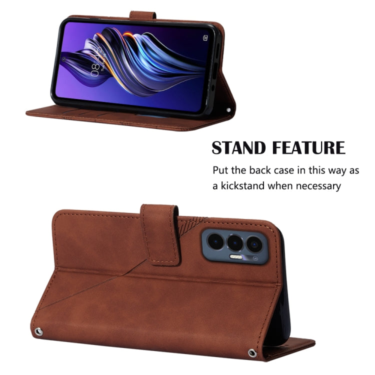 For Tecno Pova 3 LE7 Crossbody 3D Embossed Flip Leather Phone Case